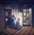 Woman with a Child in a Pantry
